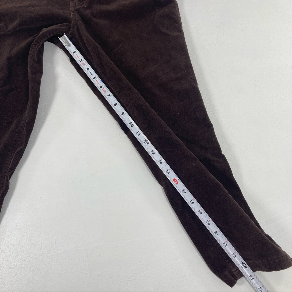Y2K Anchor Blue Corduroy Pants Womens L Brown Straight Leg High Rise Vintage - Picture 11 of 16
